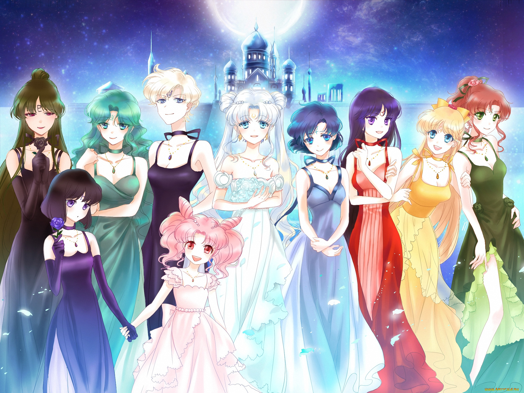 , sailor moon, sailor, mercury, neptun, pluton, venus, serenity, princess, mars, jupiter, uran, saturn